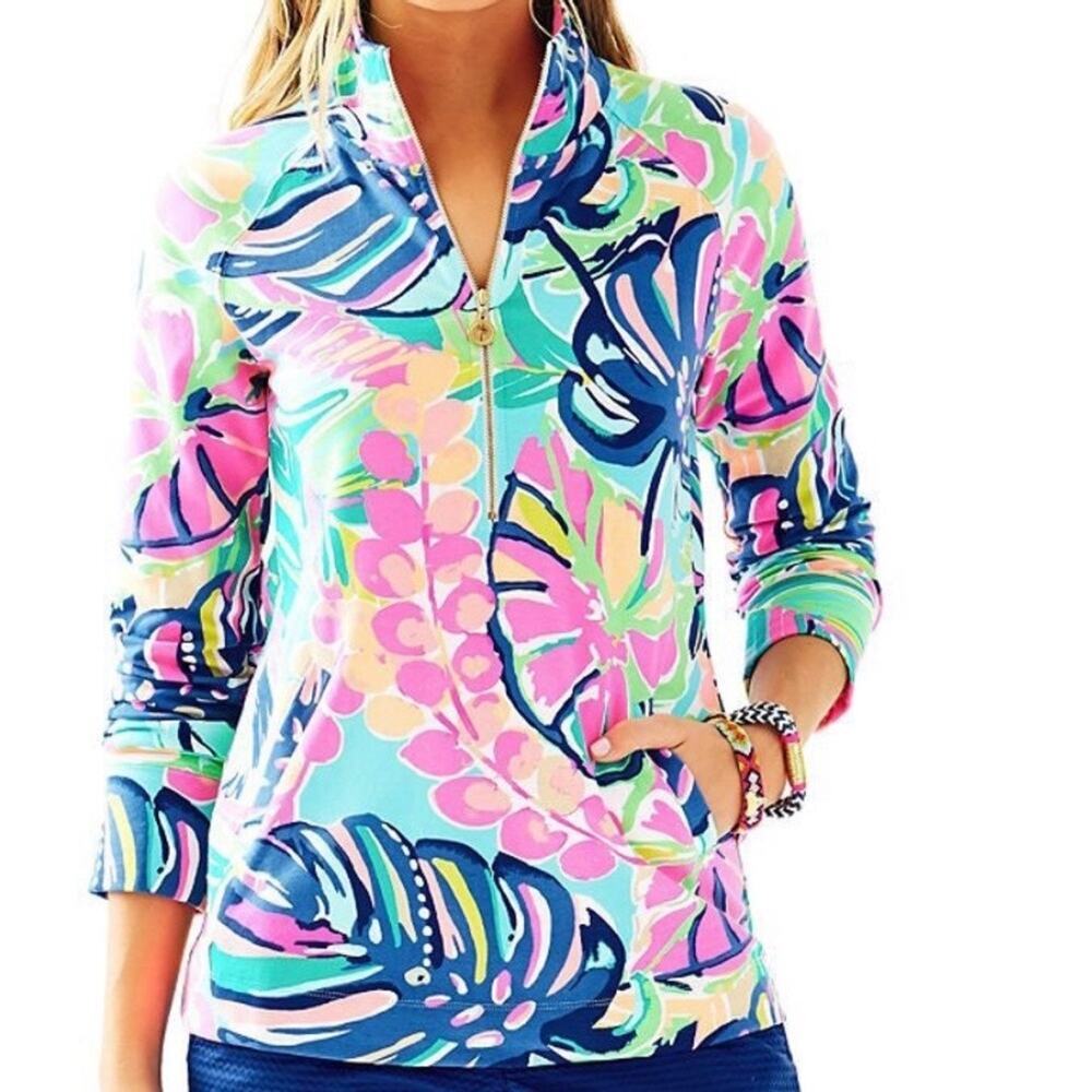 NWOT Lilly Pulitzer Skipper Popover Size XS Exotic Garden Resort Travel Preppy